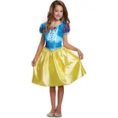 Disney Princess White Classic Girl Costume Jaune 5-6 Years Enfants
