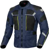 Berik Veste textile Absolute Terra pour moto, bleu foncé/noir, 50