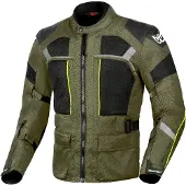 Berik Veste textile Absolute Terra pour moto, vert olive/noir, 54