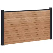 vidaXL : Ensemble de jardin, 180 x 105 cm, en bois composite (WPC) et aluminium, couleur marron