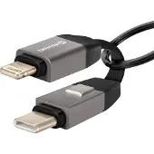 Swissten , Câble magnétique iPhone Lightning/USB-C Porte-clés 9,7cm, Gris