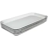 Bartscher Plateau de présentation, set de 5, 150x300mm, blanc