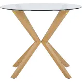 Beliani Table De Salle À Manger En Verre De Sécurité D 90 Cm Altura