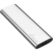 MediaRange MR1100 Disque dur externe USB Type-C SSD - 120 Go, argenté