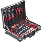Meister Mallette à outils , 121 pièces, ensemble d'outils professionnel, mallette à outils complète