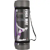 HMS tapis de yoga antidérapant de 183 cm - Idéal pour le yoga, le pilates et les étirements Gris