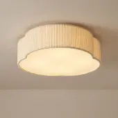 LINDBY Plafonnier , Winona, dimmable, Beige, Salon / séjour, Tissu / textile