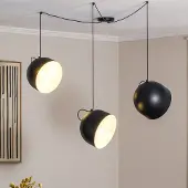 Aldex Suspension , Pepe, dimmable, Noir, Salon / séjour, Métal, Moderne