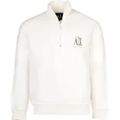 Armani Exchange Sweat-shirt beige foncé / blanc cassé