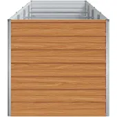 vidaXL Lit surélevé brun clair 320 x 80 x 77 cm Acier galvanisé