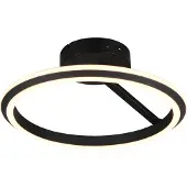 TRIO 635510132 AMADOR Plafonnier D450 mm LED SMD 34 W/4000 lm 2300+3000+4000 K noir, variateur avec interrupteur