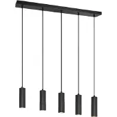 TRIO Suspension 5 lumières Soka noir