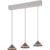 TRIO Suspension 3 spots Laguna 3x 5 W gris métal blanc chaud/blanc froid