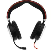 Jabra Evolve 80 UC stereo - Casque - circum-aural - filaire - réduction de bruit active - fiche 3,5 mm