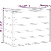 vidaXL Jardinière Anthracite 480 X 50 X 45 Cm Acier Galvanisé