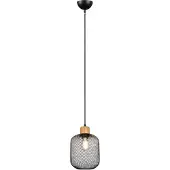 REALITY IMPORT Suspension 1 flamme métal Abat-jour grille noir Ø 18cm - R30561032