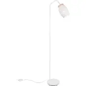 Reality Lampadaire, métal, blanc, mat, E27, interrupteur à pied, H 147 cm
