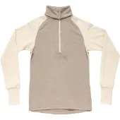Devold of Norway - Haut thermique demi-zippé en laine de mérinos et soie - Expedition Merino Silk Zip W Offwhite/Stone en Laine - Taille S - Beige