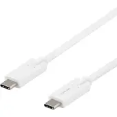 Deltaco Câble USB-C - USB-C, 5Gbit/s, 5A, 2M, blanc