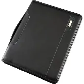 Alassio Organisateur SALERNO , format A4, nylon, avec bloc d'écriture A4, noir