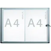 MAUL Vitrine d'affichage 2xA4 L490xH351mm coins biseautés pour intérieur
