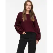 Vila Sweat-shirt 'VISandy' rouge cerise