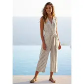 LASCANA Combinaison crème / gris