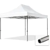 TOOLPORT 4x4 m Tonnelle pliante Acier, PVC 800, blanc
