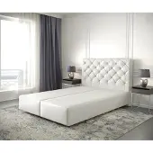 DELIFE Cadre-de-sommier Dream-Great 160x200 Cuir synthétique Blanc