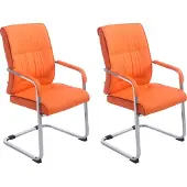 CLP lot de 2 chaises cantilever XXL Anubis en similicuir