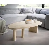 DELIFE Table-basse Wido 110x50 cm Manguier White Wash