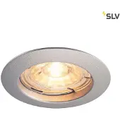 SLV PIKA QPAR51, plafonnier encastré, rigide, gris argenté, max. 50W