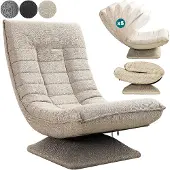 Casaria Fauteuil relax Aberdeen Crème Tissu