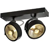 SLV Projecteur double moderne Kalu, Variante : 280 x 180 x 90 mm, 2 x 75 W, noir