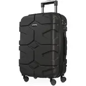 Hauptstadtkoffer - X-Kölln - Valise à main trolley avec soufflet d'extension 4 roues robuste coque dure valise de voyage extensible, serrure TSA 50 L,Noir