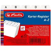 Herlitz - Index alphabétique, PP, A7 oblong, blanc, 24 pièces (01500768-003)