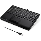 Perixx PERIBOARD-510 H PLUS US PERIBOARD-510 H PLUS, Super Mini Tastatur mit Touchpad, 2-fach USB Hub, USB-Kabel, US-Layout