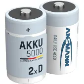 Ansmann 5030922 1x2 maxE Batterie NiMH Mono D 5000 mAh 5030922