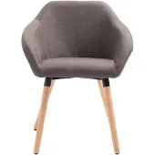 vidaXL Chaises de salle à manger 4 pcs Taupe Tissu