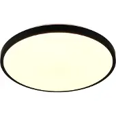 TRIO Plafonnier LED, noir, télécommande, dimmable, D 49cm