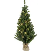 Star Trading Sapin LED dans un sac en jute, env.90 x 40 cm 50 LED warm white, avec transformateur, 600-41