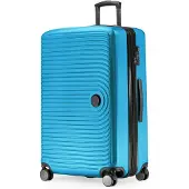 Hauptstadtkoffer Mitte - Grande valise à 4 roulettes doubles Valise de voyage XL avec extension, valise rigide TSA stable, 130 L, bleu cyan