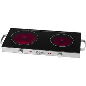 TZS First Austria TZS First Austra Double plaque de cuisson infrarouge | Plaque de cuisson portable avec poignées, 2800 watts | Barbecue, jardin, extérieur *Produit de seconde main*