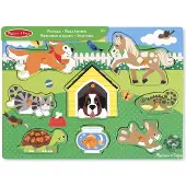 Melissa & Doug Puzzle en bois « Pets » - 8 (8 pièces)