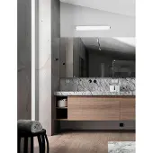 Lyora Applique murale Polo nickel avec blanc 33cm