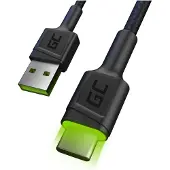 Green Cell KABGC06 câble USB 1,2 m USB A USB C Noir