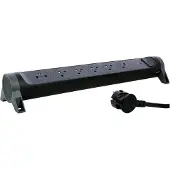 Legrand Multiprise parafoudre 6 prises 2 p?les+terre noir et gris 1 5 m