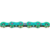 Kmc X12 Aurora Road/mtb Chain Multicolore 126 Links / 12s