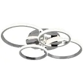 TRIO Plafonnier quadruple anneau moderne argenté CIRES LED 27W RL