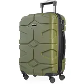 Hauptstadtkoffer - X-Kölln - Valise à main trolley avec soufflet d'extension 4 roues robuste coque dure valise de voyage extensible, serrure TSA 50 L,Olivgrün